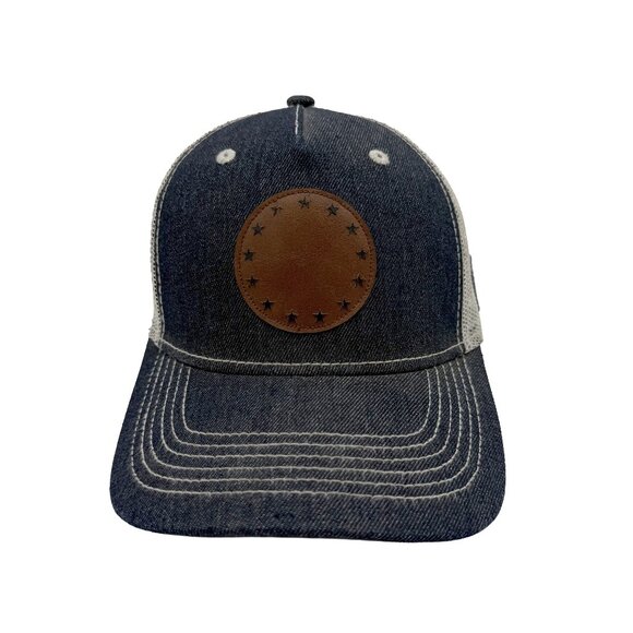 Grunt Style Other - GRUNT STYLE Betsy Ross Faux Leather Patch Denim & Mesh Trucker Hat / Cap America